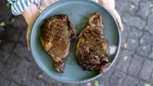 steaks on plate