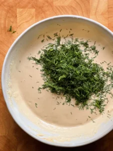 tahini sauce with dill